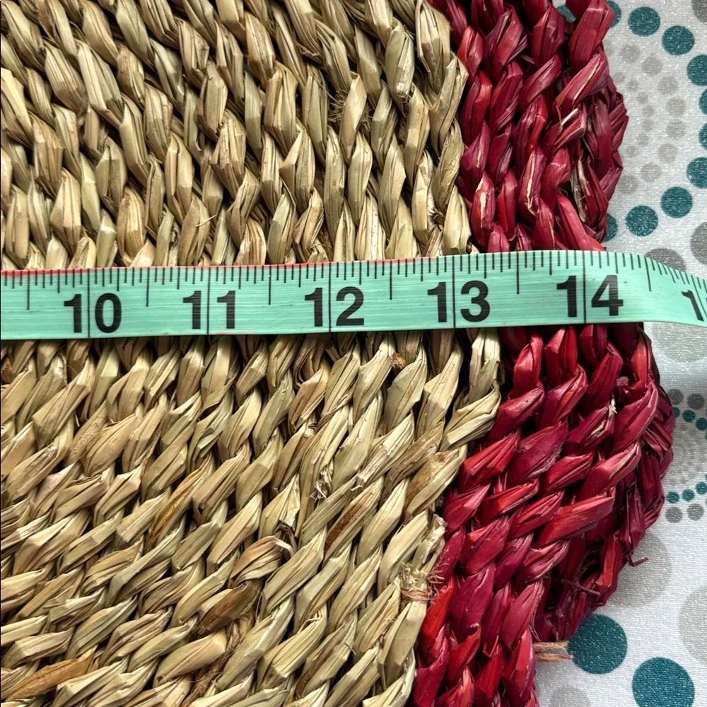 New-4 Trivet -woven bohemian Perfect for outdoor summer Plants 2 Teal 2 Red